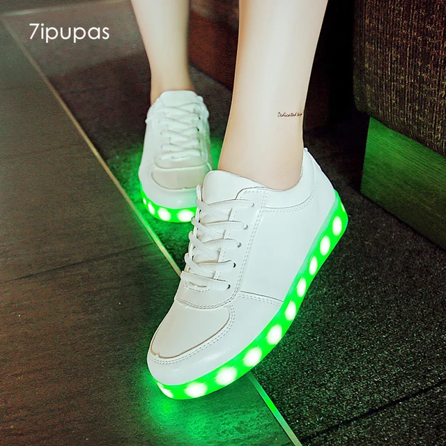US $8.66 7ipupas Basket Colorful Luminous sneakers Unisex kids led shoes Homme Femme Lumineuse Schoenen Ligh