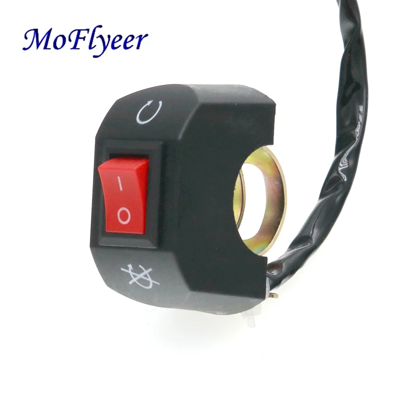 Moflyeer Motorcycle 22mm Handlebar Headlight Switch Ebike On/off Headlamp Switches For 7/8