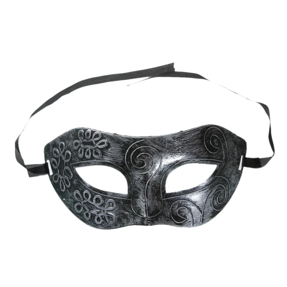 Для мужчин мальчиков ретро Стиль маски Пластик маскарад маска вечерние маска узор резные Греция Рим бойцы символ маска 2 цвета 20x9,2 см