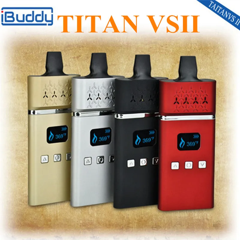 Electronic Cigarette Dry Herb Vaporizer Titan VSII Kits Herbal Vaporizer Vape Pen Atomizer E Cigarette Wax Vaporizer Herb X8253