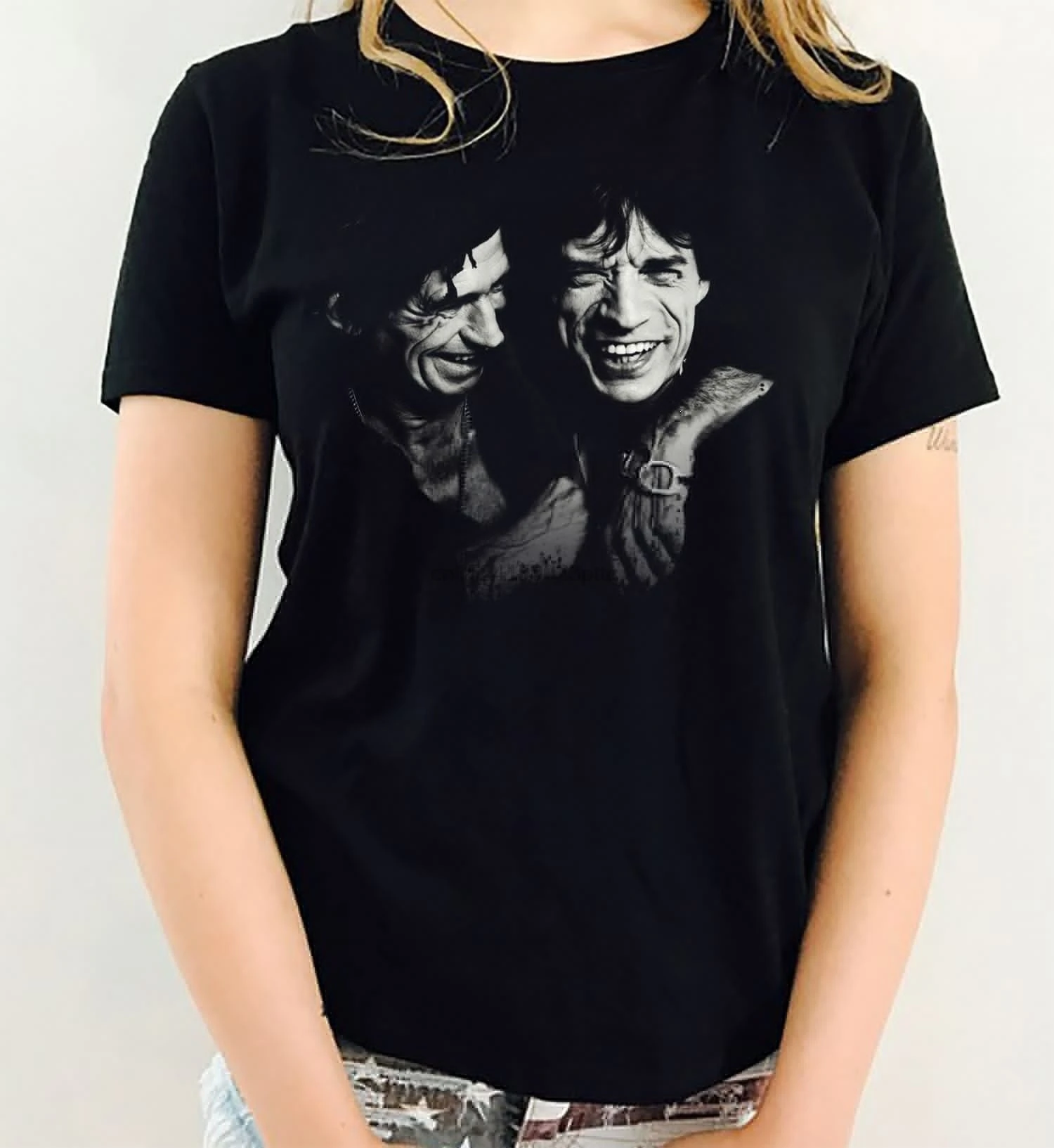 

Mick Jagger Women Tshirt Black Retro Vintage Celebrities