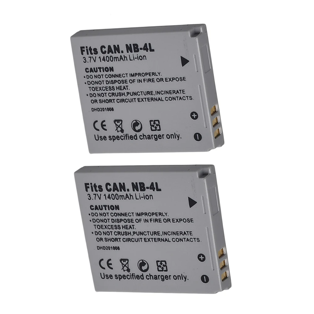 Топ 2x3 7 V 1100mAh Замена NB-4L батарея камеры для Canon SD450 SD600 SD750 SD1000 IXUS 30 40 55 65 70 75 |