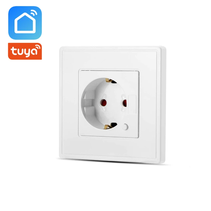 

Tuya Smart Wifi Wall 10A EU Standard Electrical Plug Socket Power Outlet Compatible with Amazon Alexa Google Home APP