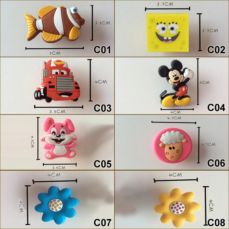 Kids Dresser knobs Modern Hardware soft Rubber handle children