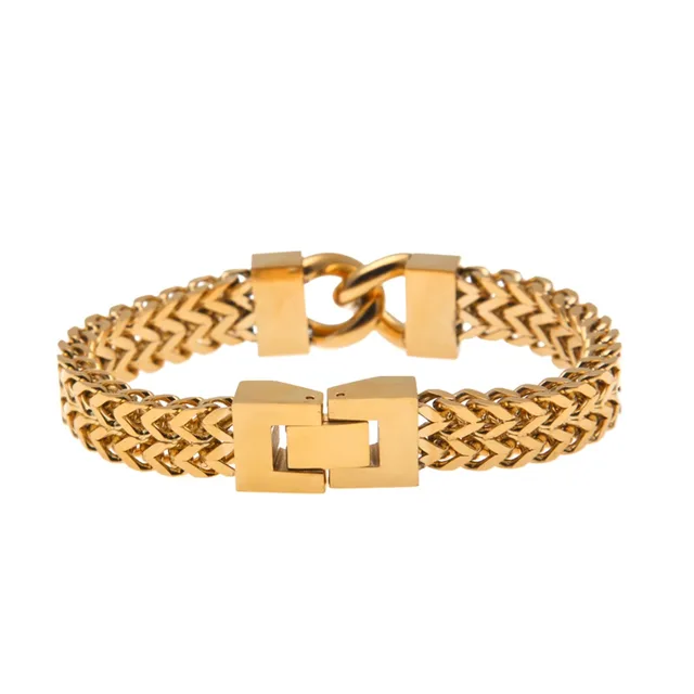 Mens Hiphop Bracelet Cadenas Mujer Rock Stainless Steel Cz Silver Mens Hiphop Bracelet Cadenas Mujer Rock Stainless Steel Cz Silver Gold Bracelets Bangles Fashion Men S