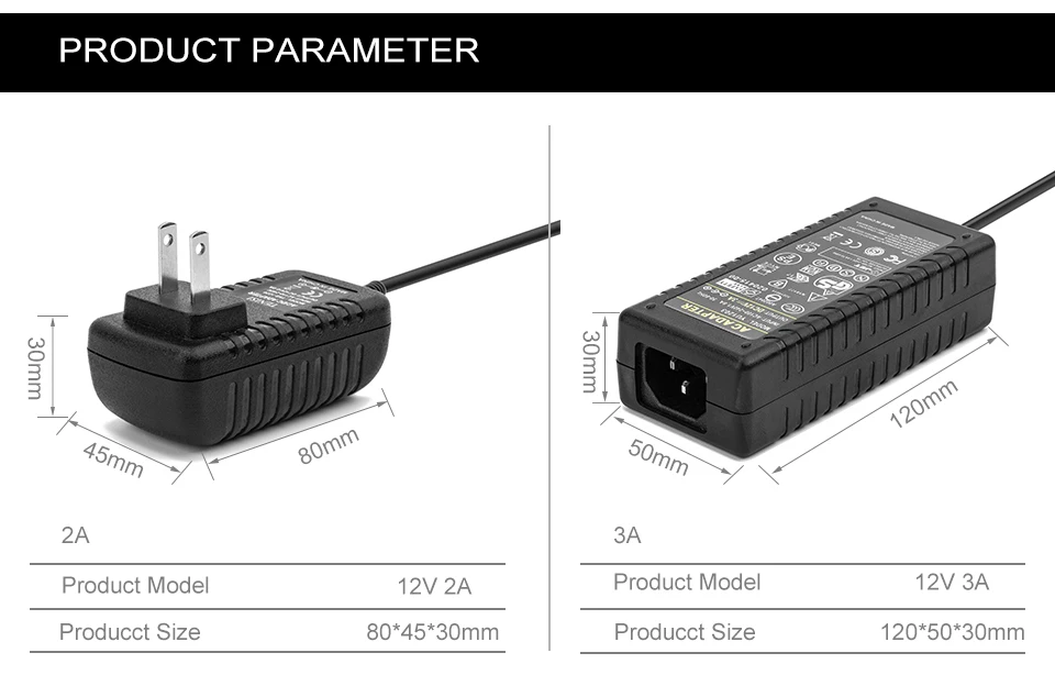 12V 1A 2A 3A 5A 6A 7A 8A 10A светодиодный Питание AC110-240V UK/US/EU/AU штекер адаптера для 2811 5050 3528 Светодиодные ленты светильник