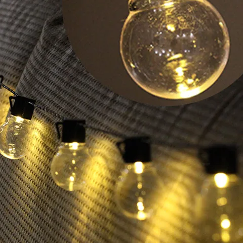 YIYANG 5 м 20 шариков светодиодный светильник AC220V прозрачный G50 светодиодный Глобус лампы Открытый водонепроницаемый задний двор патио вечерние оформление мероприятий