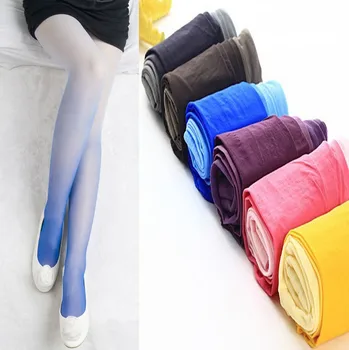 

80D 7 Colors Gradient Colors Tights Women Sexy Pantyhoses Colors Change Leg Slimming Stockings Candy Colors Cashion Stockings