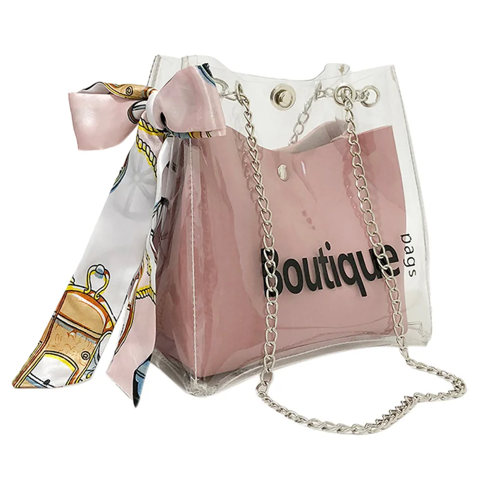 

Clear Transparent Drawstring Girls Cute Composite Bag 2019 Female Handbags Women Brand Mini Small Shoulder Bag#H30