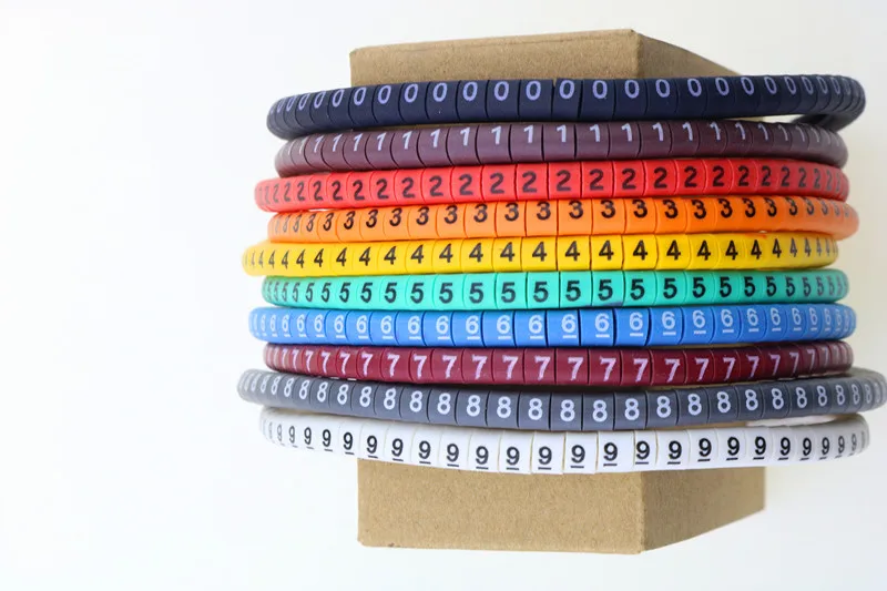 

EC-1 Cable Markers Letter 0 to 9 500PCS (Each50pcs ) for wire diameter 2.6sq .mm~ 4.2 sq.mm Cable Wire Markers