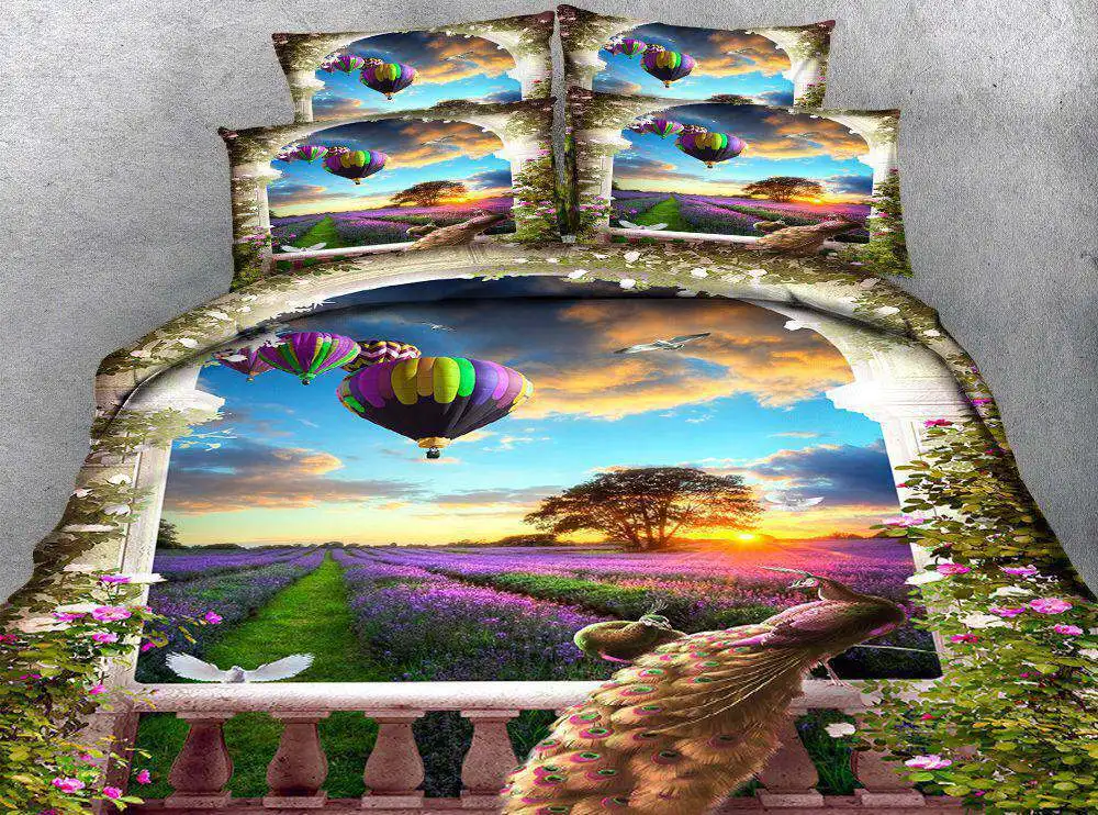 

3D effect photo butterfly flower mermaid bed linen can be customized photo pattern