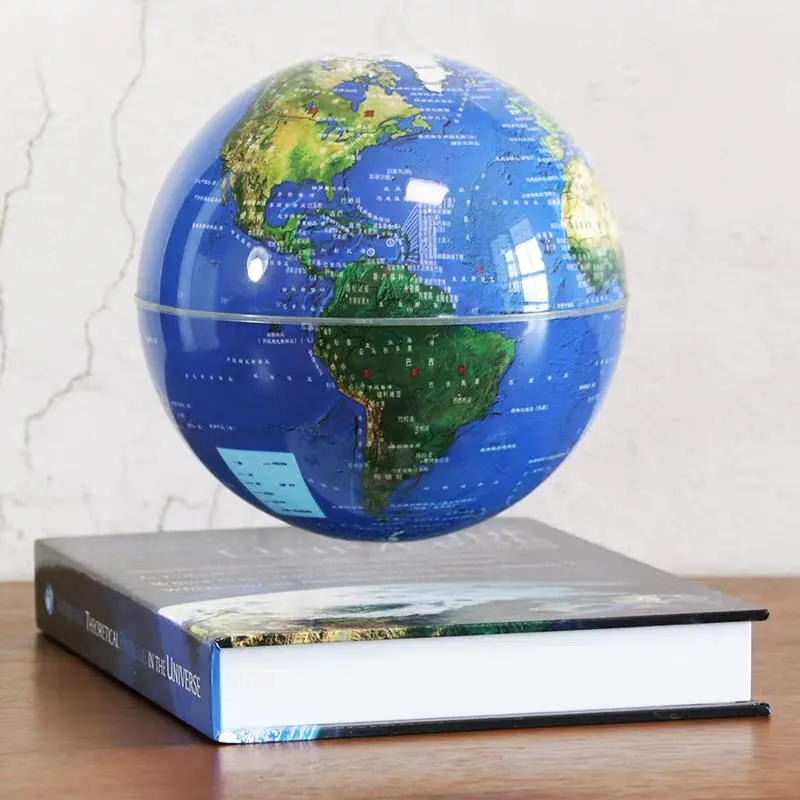 

15.5*21cm 6 Inch Magnetic Levitation Terrestrial Globe LED Rotation Colorful Light Book Base Gift Office Craft Decor Kids Toys