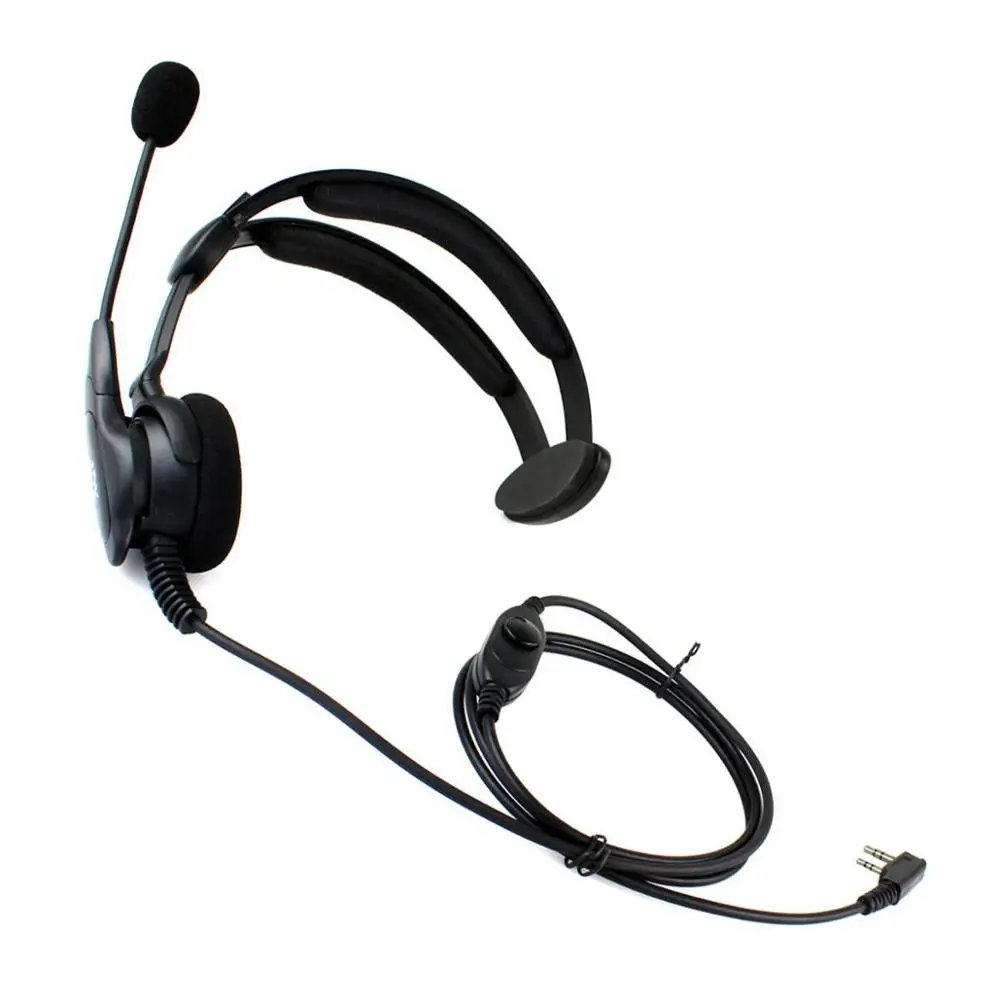 2 контакта XQF PTT микрофон динамик гарнитура для Kenwood KPG27D BAOFENG 888s|headset for kenwood|ptt micptt