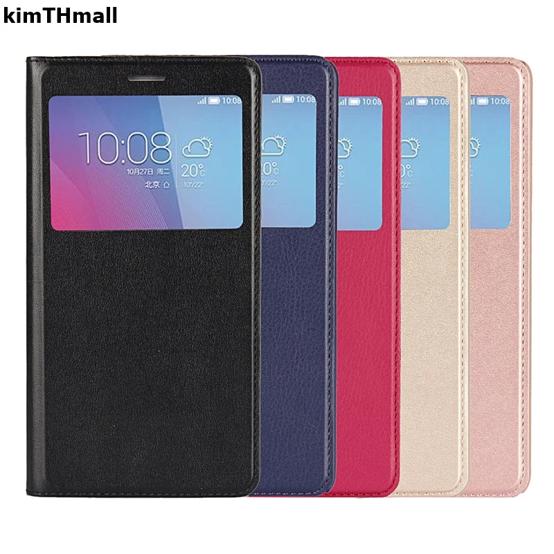 Чехол для Huawei Honor 5X fundas откидной 5 X X5 GR5 чехол с окошком просмотра ПК кожаный