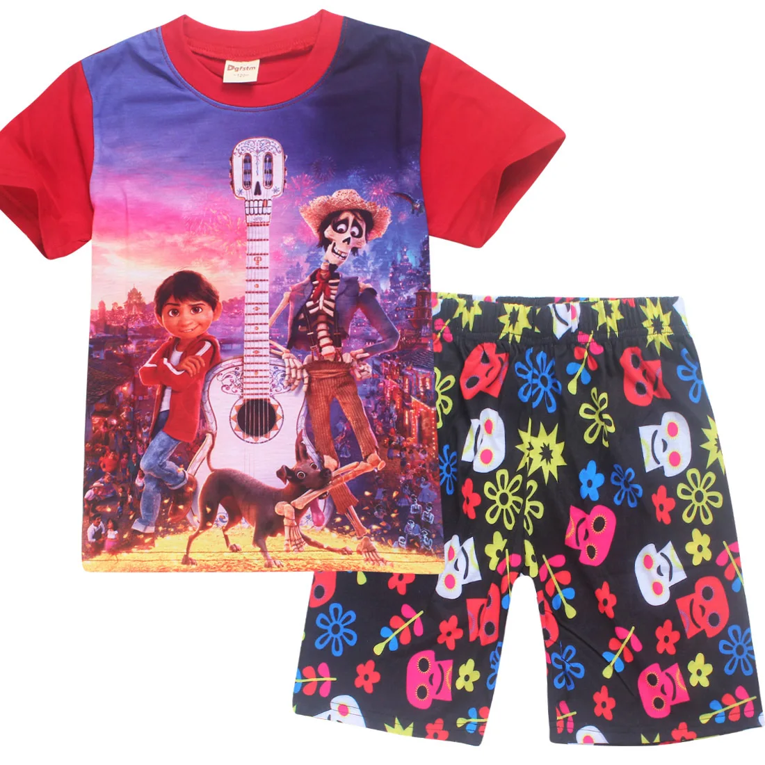 2018 Summer Children's Moana  Pajamas Cotton Soft Kids Pajamas Set for Boys Clothing Sets Short Sleeve Family Wear for Sleep