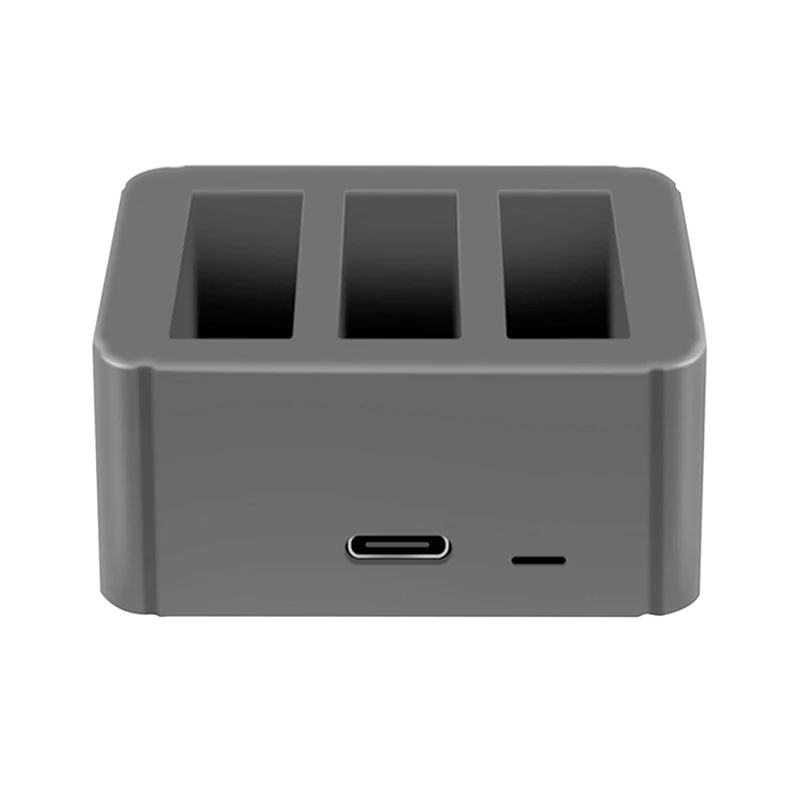 3 порта батареи быстрое зарядное устройство type-C Usb зарядная коробка для Dji Osmo экшн-камеры - Цвет: Black