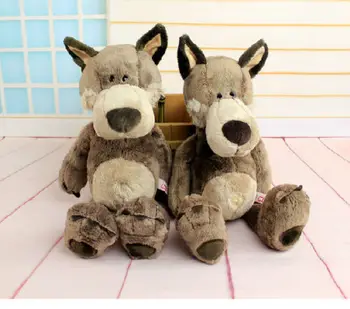 

candice guo! hot sale Plush toy stuffed doll nice cute forest animal Wolf Valentine birthday gift 1pc