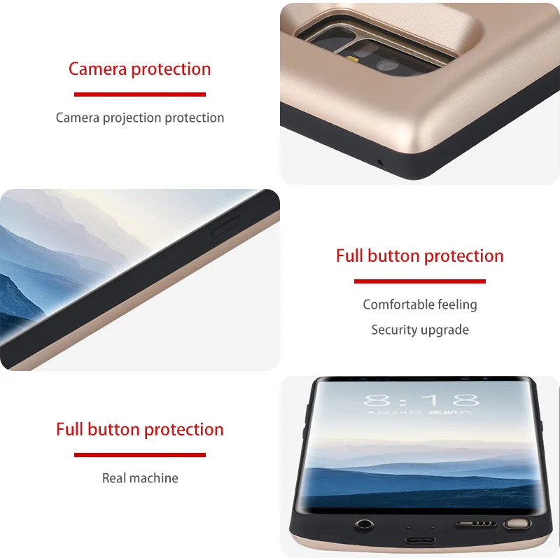 5000mAh Powerbank Battery Charger Case For Samsung Galaxy Note 8 Charging Phone Power bank Cover For Samsung Note 9 battery Case
