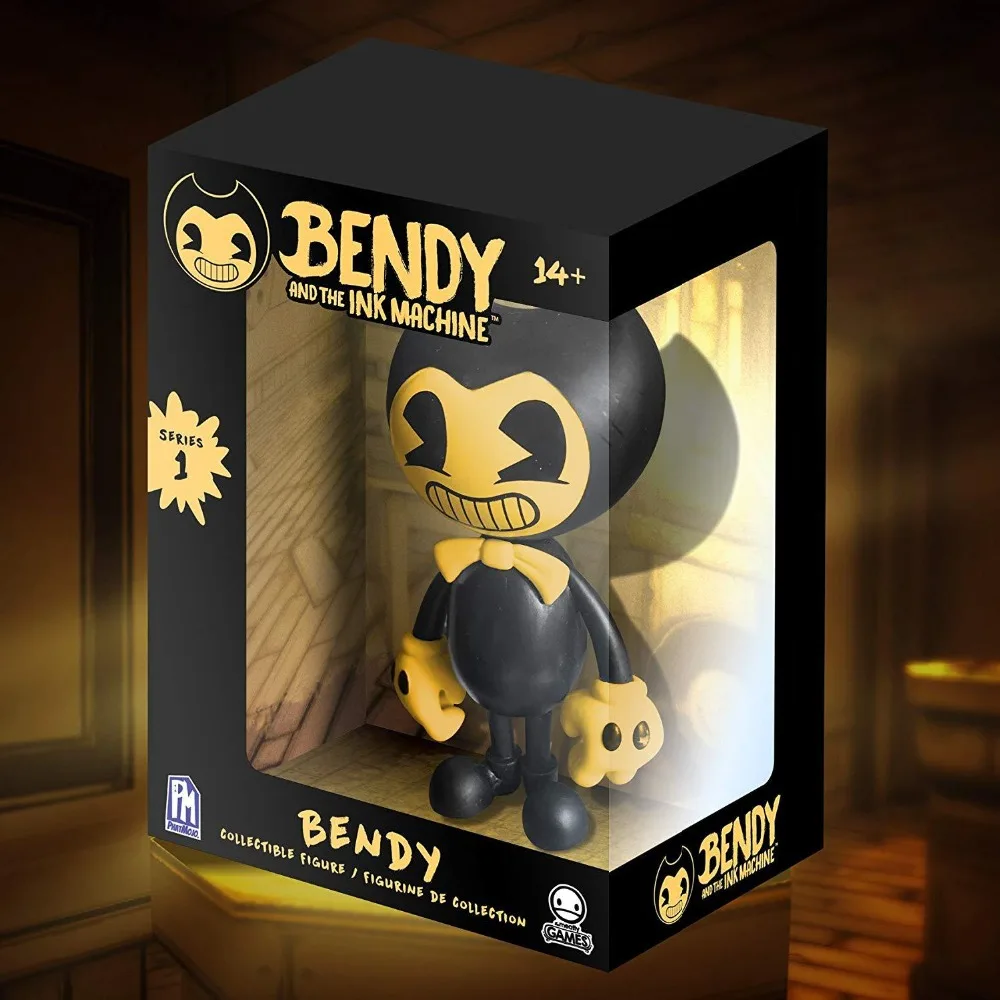 

Bendy Figure Bendy and the Ink Machine figure Bendy Yellow Edition (Online Exclusive) Vinyl Action Figure with Box