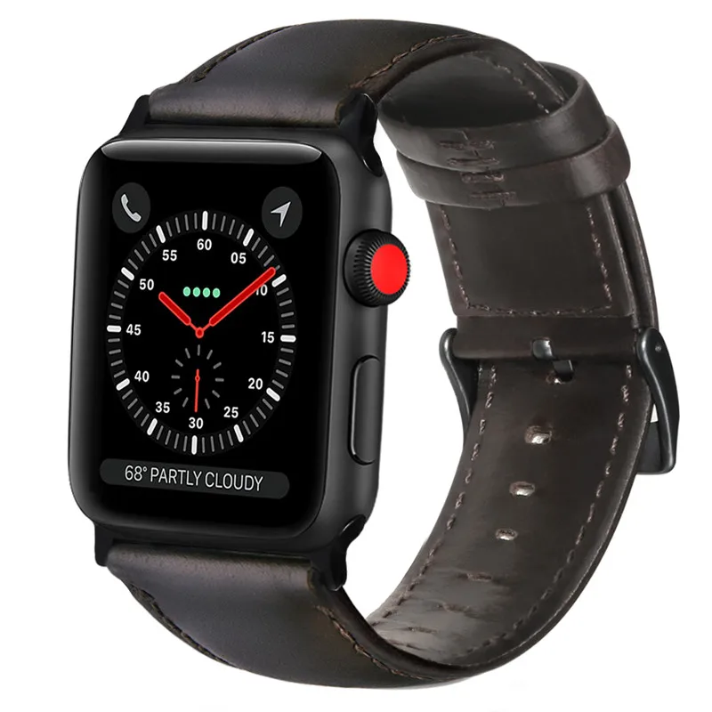Кожаный браслет для Apple Watch 42 мм, 38 мм, 44 мм, 40 мм, серия 4, 3, 2, ремешок для Apple Watch iWatch, ремешок для часов