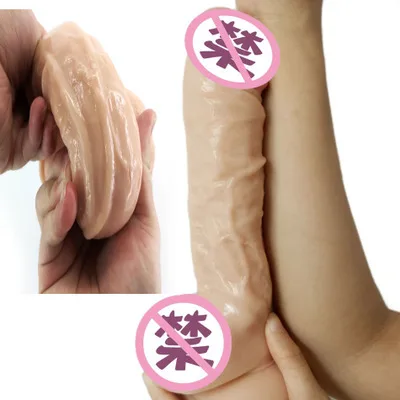 Sex Shop Female Masturbation Simulation Super Large Super Thick So Long Meat Color Orgasm Anal Butt Plug Big Dildo Sex Toy
