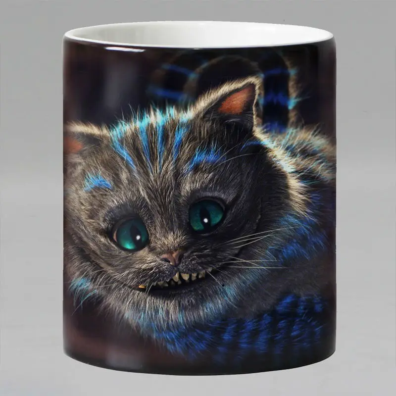 11 унций, забавная кошка, животные, термооткрывающая кружка, керамическая, меняющая цвет, кофейная кружка, волшебная чайная чашка, кружки, лучший подарок