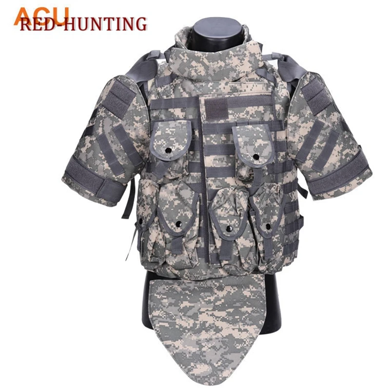 USMC Airsoft Military OTV Tactical Vest Camouflage combat Body Armor With Pouch/Pad ACU Molle Assault Plate Carrier CS Clothing