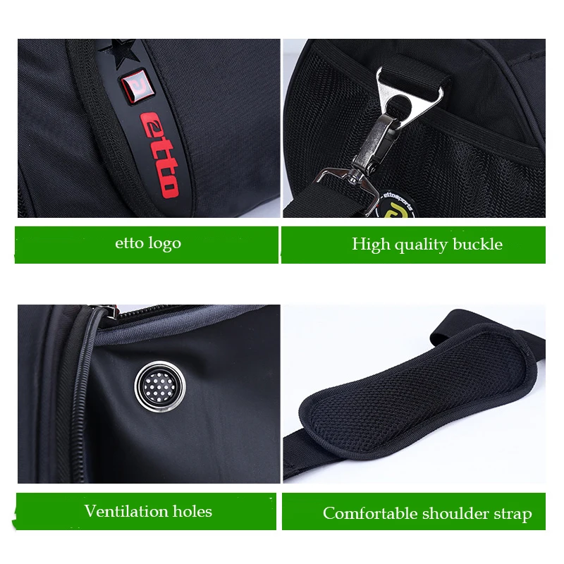 Etto Waterproof Nylon Oxfod Sports Gym Bag Cylindrical Fitness Training Portable Shoulder Bag Storage Shoes Travel Bag HAB011 Etto Waterproof Nylon Oxfod Sports Gym Bag Cylindrical Fitness Training Portable Shoulder Bag Storage Shoes Travel Bag HAB011