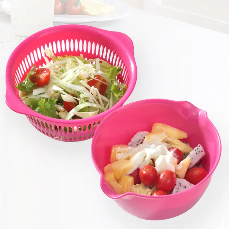 Drain Drain fruit and vegetable basket of fruits and vegetables