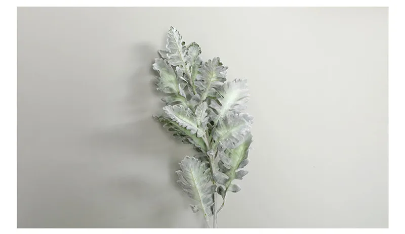 74 см Новая посадка большой серебряный лист Хризантема Европейский Сад домашний отель окно Рождество Свадьба DIY Декор искусственное растение