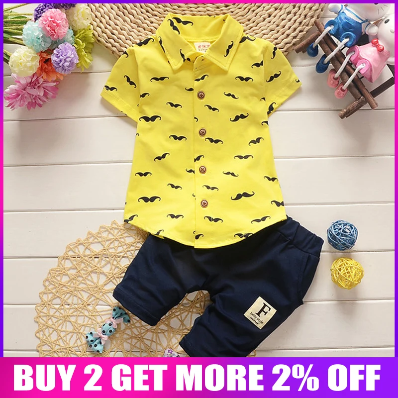 

BibiCola Newborn Baby Boys Summer Clothes Shirt+Short Pants Sports 2PCS Outfit Toddler Kids Clothing Set Infant Baby Sport Set