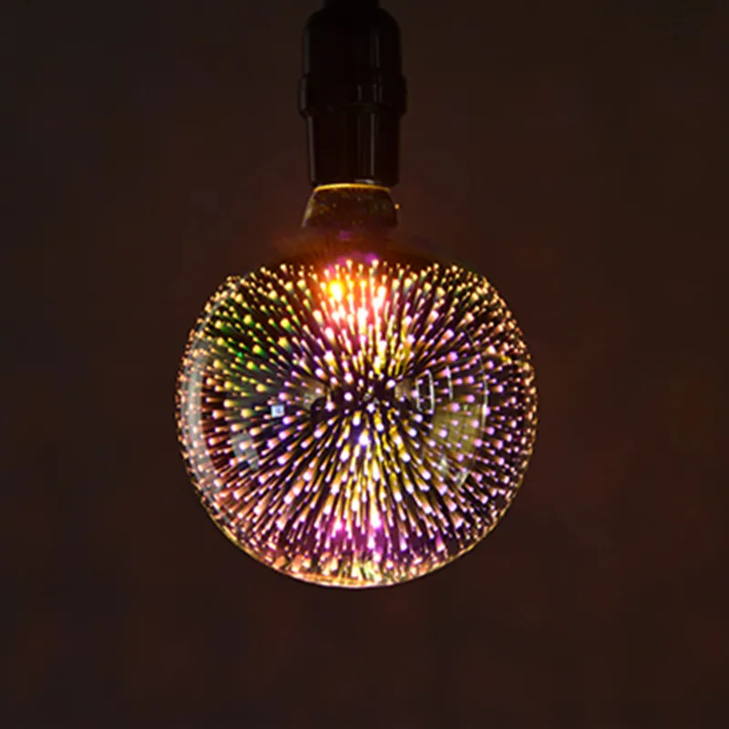 YIYANG 3D фейерверк Красочный светодиодный лампочка эдисона E27 лампа украшения Новинка светильник G125 для праздника, свадьбы, вечеринки светодиодный Luces Bombillas