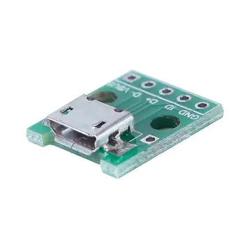 

ShenzhenMaker 10pcs MICRO USB to DIP Adapter 5pin Female Connector B Type PCB Converter