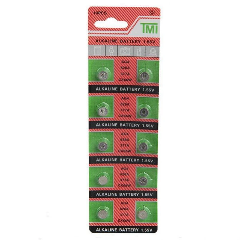50 PCS AG4 LR626 626A 377 sr626sw 1.55V Alkaline Watch Accessories Button Cell Coin Battery For Watch Toys Remote Battery