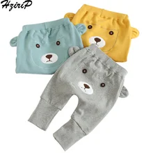 HziriP осень мультфильм большие Butt брюки для маленьких мальчиков с вышивкой для девочек эластичный пояс детская хлопок сплошной утолщение брюки