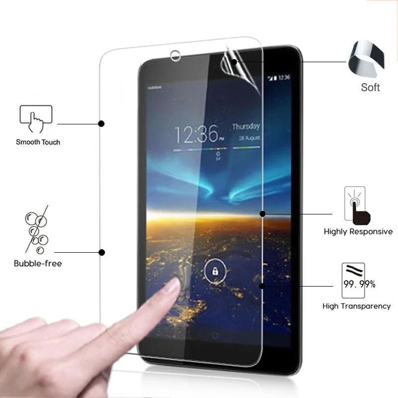 

HD lcd Glossy screen protector film For Vodafone Smart Tab 3G 7.0" High Clear front Anti-Scratched screen protective films