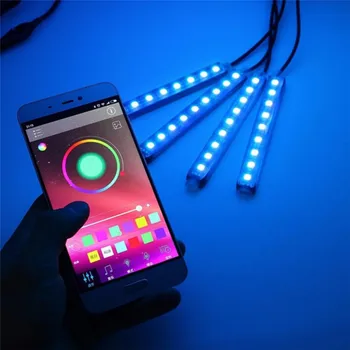 

Interior Decorative Atmosphere Neon Light Lamp LED Wireless Multi Color RGB Voice Sensor Sound music control Car Lighter