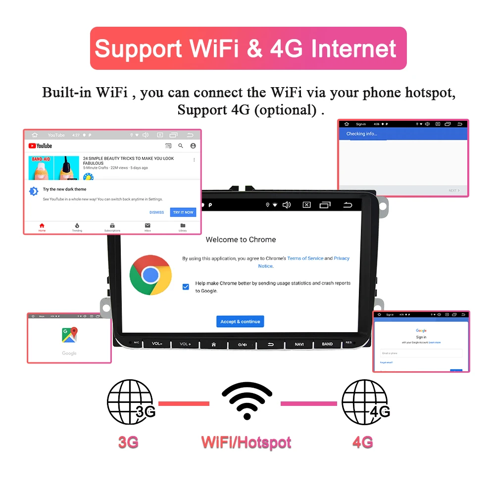 Flash Deal Navivox 9" 2 Din Android 9.0 Car Multimedia Player For Volkswagen SKODA Seat GOLF 5 Golf 6 POLO PASSAT B5 B6 TIGUAN Car DVD GPS 5