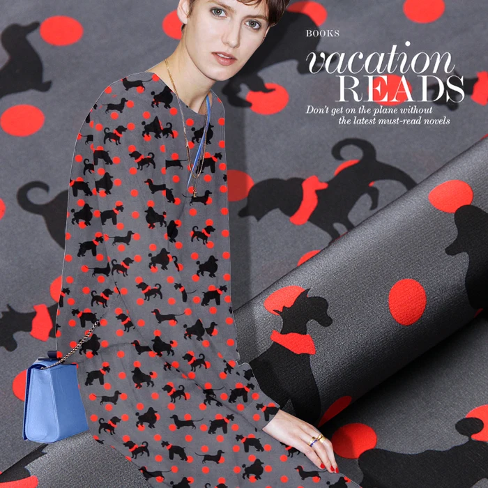 

PRINTED SILK CREPE DE CHINE 135cm width 12mm Pure Silk Fabric for Sewing Great Quality Animal Printed Women Dresses Clothing