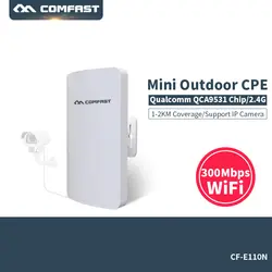 Comfast мини открытый точка беспроводного доступа WI-FI повторителя 2,4G 300 M Открытый CPE маршрутизатор WI-FI мост точка доступа AP удлиннитель