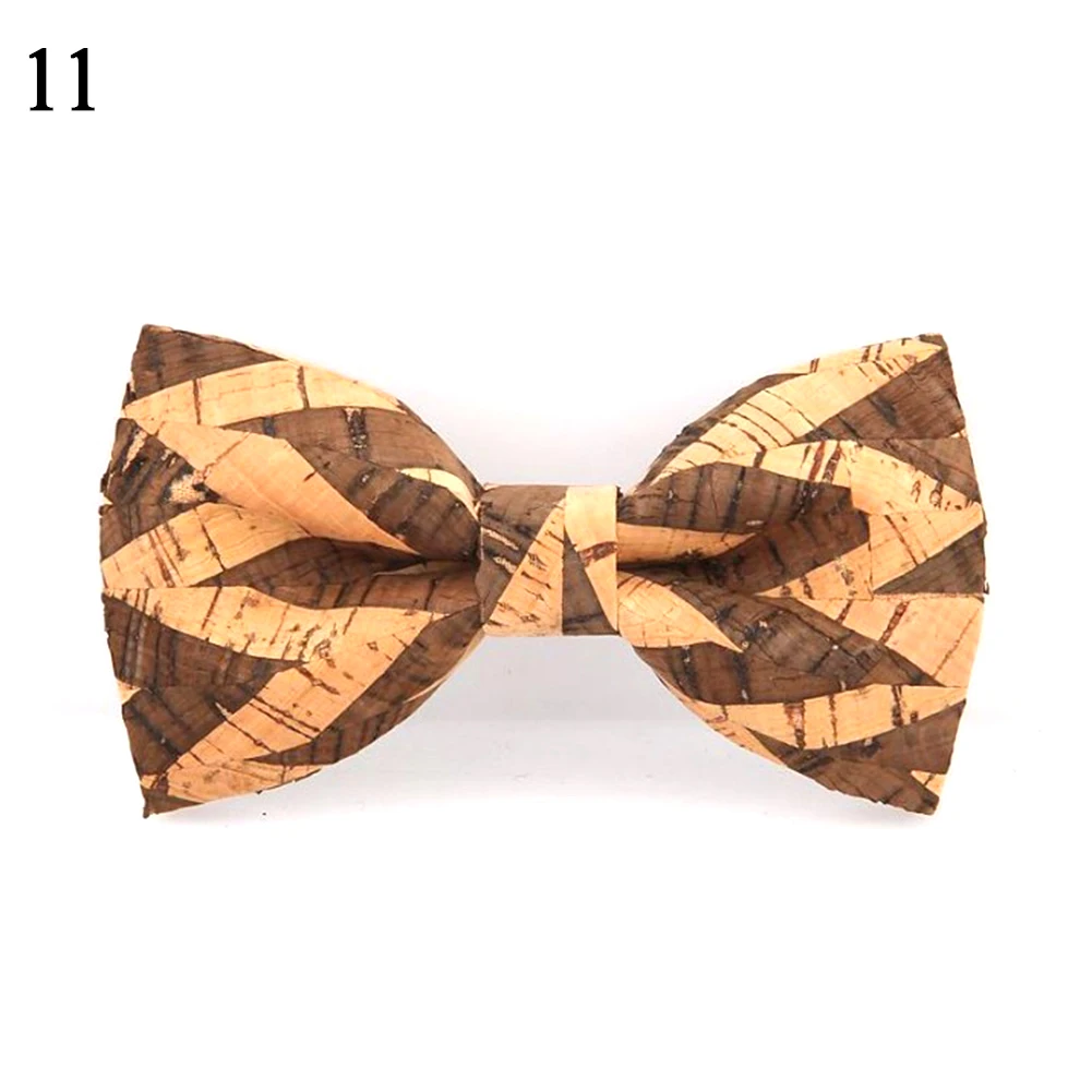 Пробковый деревянный галстук-бабочка для мужчин новинка ручной работы однотонная бабочка Свадебная вечеринка принт галстук мужской новый