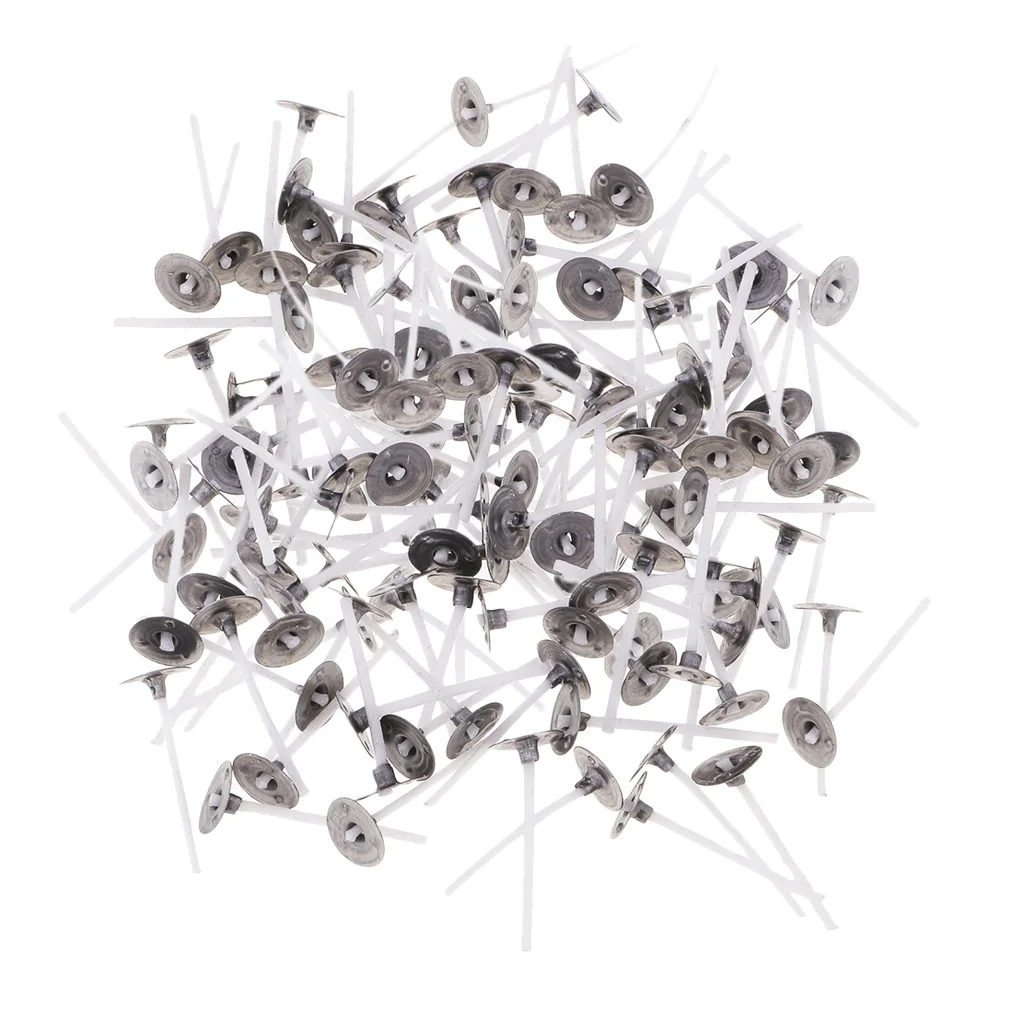 200pcs Pre-waxed Candle Wicks and 10pcs Plastic Clear Heart Tealight Cups Empty Case Container Holder for Candle Making