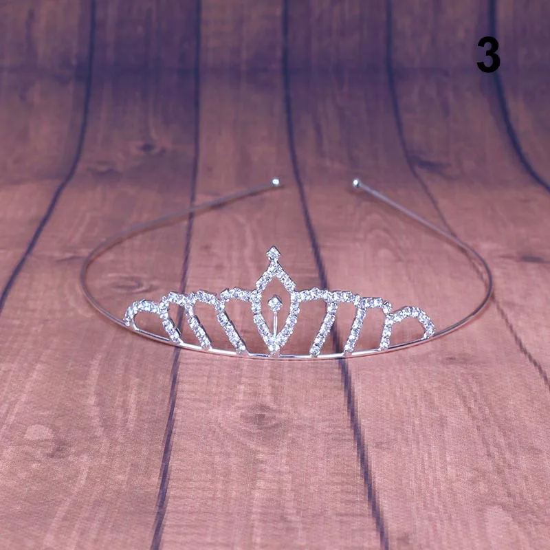 1 шт. короны для девочек Tiaras Выпускной День рождения свадебные диадемы Принцесса Корона TT@ 88 - Окраска металла: style 3