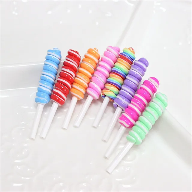 5 Pcs Mini Candy Ice Cream Cute Cartoon Toy for Clay Charm Phone Case Doll Toy DIY Decoration 6
