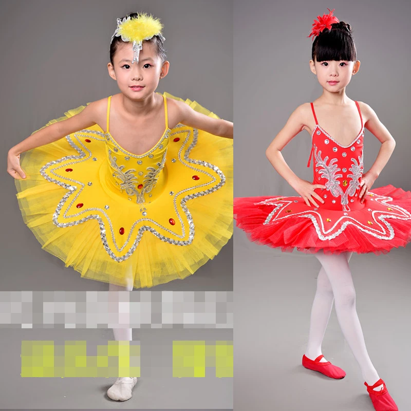 Обувь для девочек Профессиональный Балетные костюмы-пачка платье для танцев Детская танцевальная одежда cotumes наряды Дети Лебединое озеро Балетные костюмы платье для танцев