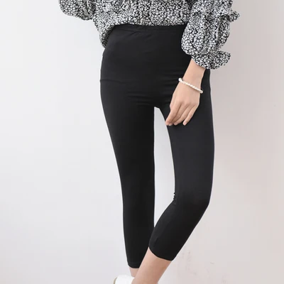 YAVO SOSO, женские леггинсы, Летний стиль, Модальные удобрения, плюс размер, 7XL, большой размер, яркие цвета, 11 цветов, женские штаны - Цвет: Черный
