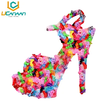 Free Shipping 10 Pair Fashion Colorful Accessories Shoes Heels Sandals For Barbie Clothes Dress Doll Best Gift Girl Baby Toys