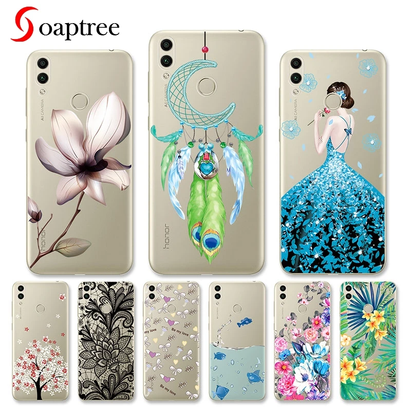 

Soaptree Soft Silicone Case For Huawei honor 8C Case 6.26'' TPU Back Cover for Huawei Honor 8c BKK-L21 Phone Shell Coque Bags