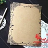 Artículo caliente Juego de 8 hojas de papel de escritura Vintage, papel de letras Kraft de flores y hojas de estilo europeo, papelería con papel para escribir y letras 0KjpD0l1