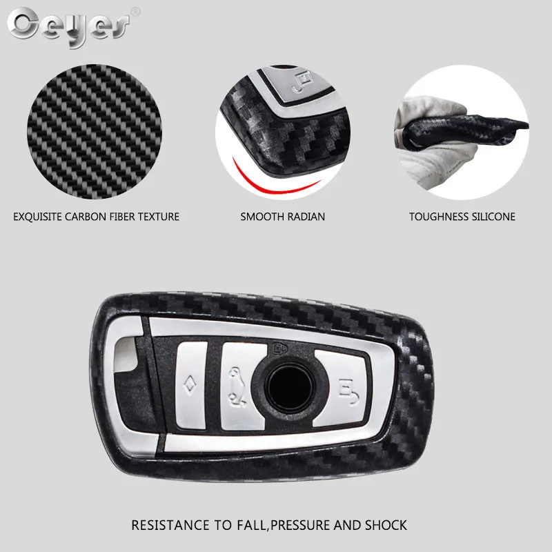Carbon fiber key cover for BMW (2)
